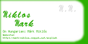 miklos mark business card